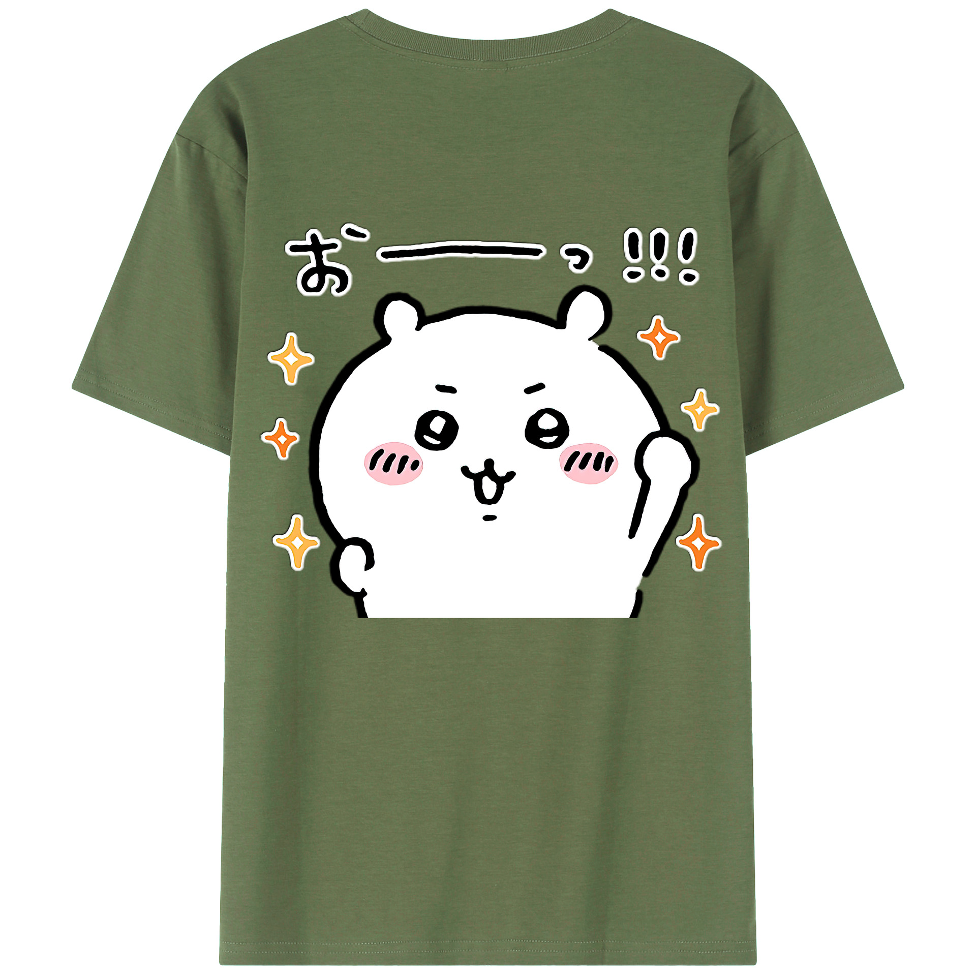 （画像用） ちいかわ ちいかわ Chii-kawa chiikawa 綿100％ メンズ半袖Tシャツ（バックプリント） 通気性